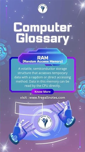 RAM (Random Access Memory) | Computer Glossary, Dictionary, Term #glossary #ram #primarymemory