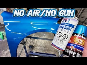 Spray painting a car fender with only aerosol cans! surprising results and problems.