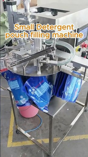 Small Desktop Spout Pouch Liquid Filling Machine for Detergent—Factory Direct Demo
