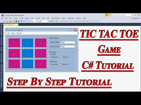 Visual Studio Winform Tic Tac Toe Tutorial Example (C#) | How to Create Tic Tac Toe Game in C#