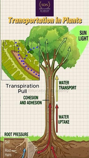 Plants Have Their Own Transport System?! 😱 | Xylem & Phloem Explained #shorts