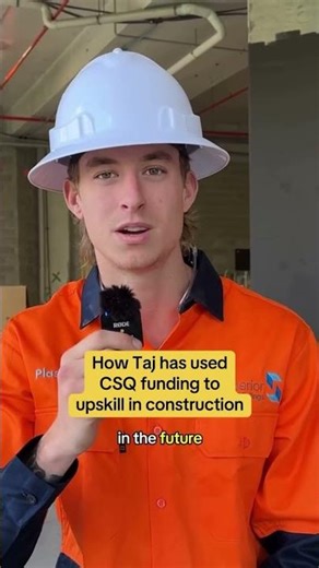 Leveling up in construction! Taj used CSQ funding to help him become a plasterer 👷‍♂️🔨
