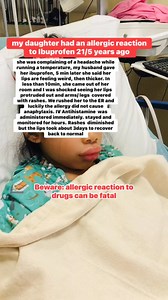 Allergic reaction to Ibuprofen: If you are allergic to ibuprofen, your main health tip is complete avoidance of ibuprofen and other NSAIDs. Read the labels on over-the-counter medications carefully to avoid hidden NSAIDs. Know the symptoms of a severe allergic reaction, including hives, facial swelling, difficulty breathing, or rash #awareness #health #allergies #reels #everyone #mom #kids | Doc H.