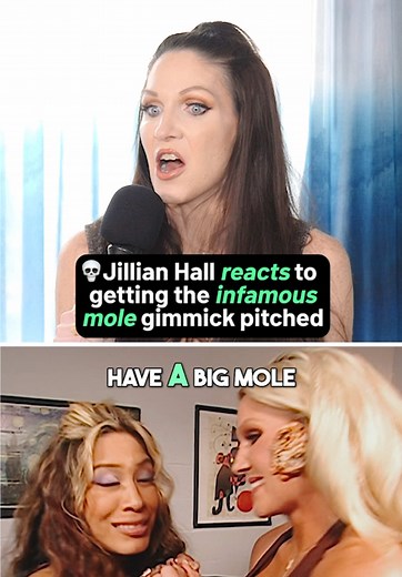 😭😭This is how Jillian Hall learned about her infamous mole character #wwe #wwefunny #wwedivas #wwewomen #prowrestling