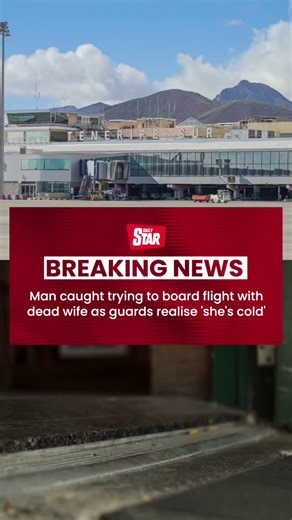 Tenerife south airport security stopped and arrested an 80-year-old man who attempted to board a flight with his wife, who he claims had sadly died just hours before. 📹 Getty #dailystar #flight #tenerife | Daily Star