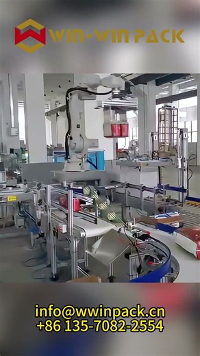 Robotic packer for diaper product #winwinpack #robot #robotic #robotpacker #casepacker #shorts