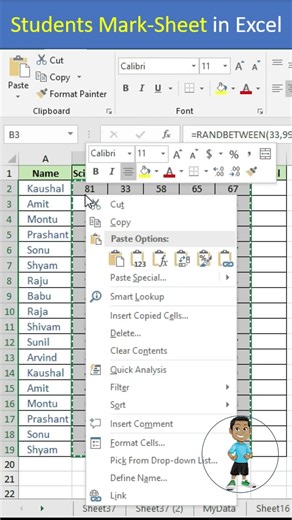 Excel Interview Question: Create Students' Marksheet in Excel#excel #exceltips #excelbasics