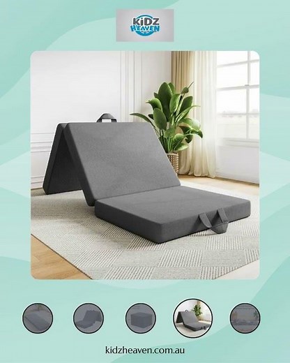 BedStory Folding Mattress Small Single Trifold Mattress Firm Support Foam Washable Cover 15cm