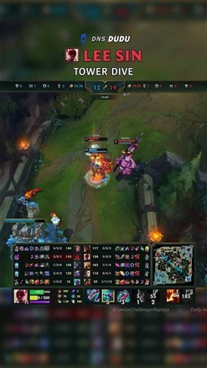 (DNS DuDu) Lee Sin TOWER DIVE | KR Grandmaster Patch 26.14 #shorts