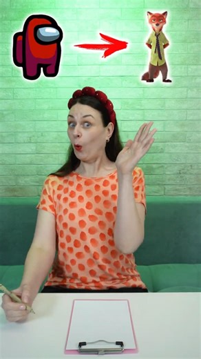 How to draw Nick Wilde Zootopia 2 Among Us #shorts