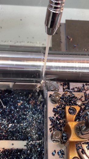 Roughing in some 4140 that will become a new wood lathe spindle. #abom79 #industrialrepair #machineshop #jobshop #lathe #lathework