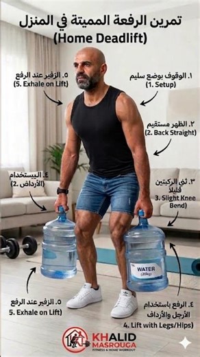 تمرين الرفعه المميته بقوارير المياه #الاجسام #sports #تحفيز