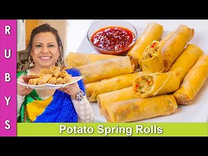 Aloo ke Spring Rolls Potato Egg Rolls Perfect Iftari Idea Recipe in Urdu Hindi - RKK
