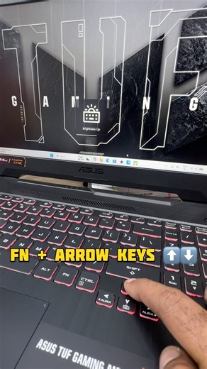 How to Turn ON/OFF Keyboard Light on Asus tuf Laptop | Asus Keyboard Backlight #shorts #laptop