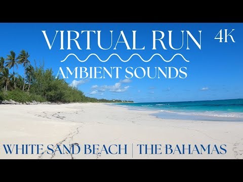 Virtual Treadmill Run on Banana Beach, Bahamas - White Sand, Turquoise Sea & Ocean Sounds