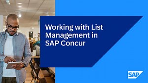 Working with List Management in SAP Concur