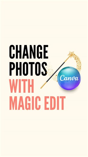 Kat Cornell | Canva Tips + Training on Instagram: "Have You Tried Canva’s Magic Edit? Transform Any Image in Seconds! With Magic Edit, you can replace, resize, or completely transform objects in your images. Just wave your editing wand and change your design with this quick and easy tool.🪄 #canva #canvatips #canvahacks #canvatutorial #canvacoach #canvassador"