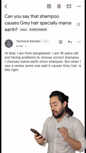 Mayank Basundhara on Instagram: "Comment “HAIR” for LINK….. Bahut saare teenagers aur young boys confuse rehte hain ki Mamaearth Onion Shampoo use karna safe hai ya nahi, aur kya isse white / grey hair ho sakte hain. Is video me main clearly explain karunga: ❌ Kya Mamaearth Onion Shampoo se grey hair hota hai? 🧬 White hair ke real reasons kya hote hain (genetics, stress, B12 deficiency) 🧴 Ye shampoo kis scalp type ke liye sahi hai 👦 16 saal ke age me hair care ka sahi routine 🥗 Diet aur life