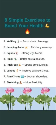 8 Simple Exercises to Boost Your Health 💪🔥