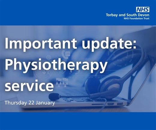 ⚠️ Reminder! Our physiotherapy team is moving office today and the team's appointments phone line will be switched off during the move. ☎️ If you have an urgent enquiry which cannot wait tomorrow, please email tsdft.pac@nhs.net and someone will get back to you as quickly as possible. The phone line will be available tomorrow. Thanks for your understanding. 🙏 | Torbay and South Devon NHS Foundation Trust