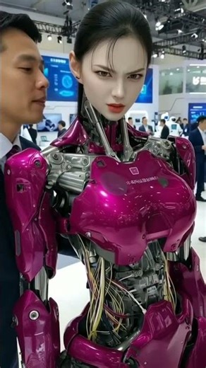 Humanoid Robot Girl Under Repair | Futuristic Lab Scene #AI #SciFi