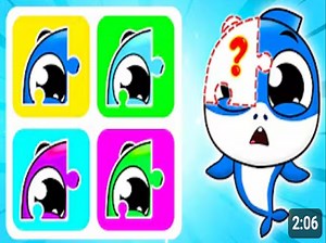 拼图身体游戏 | 婴儿鲨鱼儿童歌曲 | CutieKids_可爱儿童