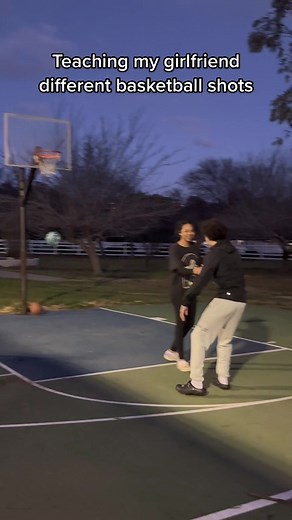 Teaching Girlfriend Basketball Shots | Hoopers TikTok Couple