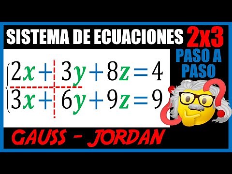 System of 2x3 equations using the Gauss-Jordan method
