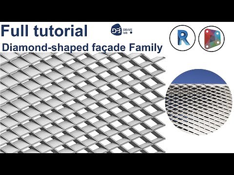 (Full tutorial) Revit Tutorial: Creating diamond-shaped façade family