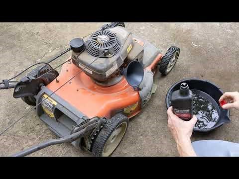 How To: Husqvarna push mower with Honda engine - Perform Oil Change