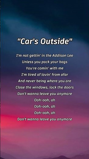 James Arthur - Car's Outside (Lyrics) #lyrics #shorts