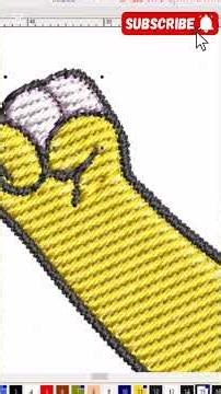 How to drawing Homer Simpson 🙄😁😀 💪💪embroidery