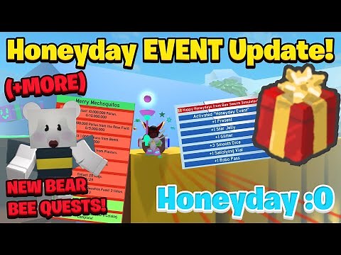 Honeyday EVENT UPDATE + MORE NEW QUESTS! | Bee Swarm Simulator 🐝