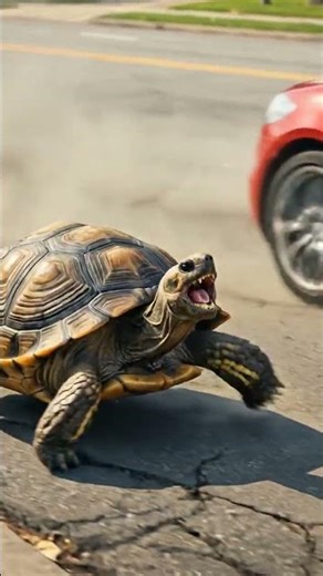 🚗🔥 Unbelievable Near-Miss with a Snapping Turtle! Watch This Hilarious Road Rage Moment. 😂