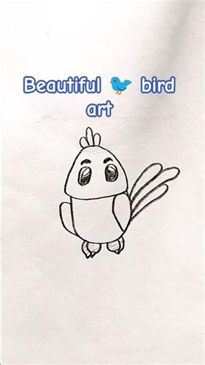 Simple Line Bird Drawing Step by Step #art #drawing