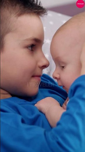 Sibling Admiring His Adorable Baby Brother | Heartwarming Moment