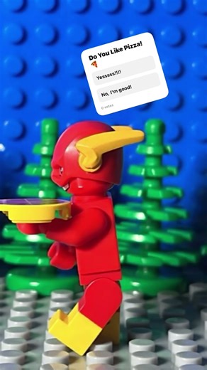 LEGO The Flash slows down to enjoy some pizza! 🍕 #lego #pizza #theflash #slowdown #legostopmotion