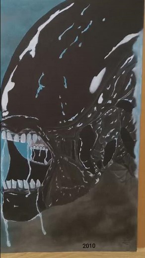 My Art Journey Year's Predator and Aliens Five 93-2010 #myartjourney #thenandnow #alienart