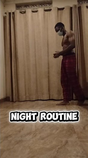 My night routine" trying mastering Handstand progressions #homeworkout #transformation