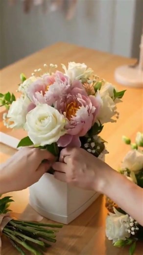 How to Make a Flower Arrangement in a Flower Box🌹 #diy #flowers #tutorial