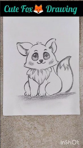 Cute Animal Drawing | Easy Fox 🦊Pencil Sketch #drawing #zhurek #bome #guess #rizkigameon