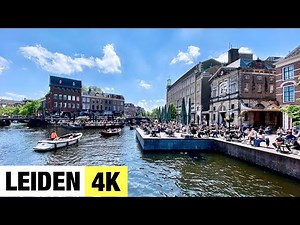 LEIDEN, NETHERLANDS 🇳🇱 [4K Ultra HD] City Centre Walking Tour