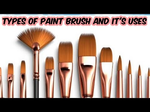 Types of paint brush and their uses, Paint brush technique# complete guide
