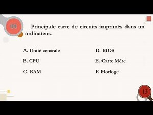 Test de connaissances en informatique n°7