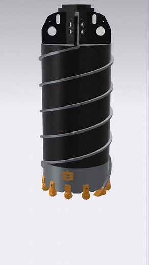 Core barrel with roller bits #rollerbit #drilling #rockdrilling #construction #coringbarrel #FIRMTECH #piling #boredpile #foundationdrilling #corebarrel #foundation #bauerrigs #bullettooth #rollercone