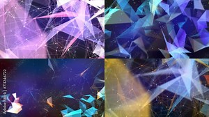 Plexus Backgrounds is a dynamic template featuring 9 animated backgrounds that interlace light, technology, and connectivity into a visual dance of fractal wireframes. 4K resolution and alpha channel Stock Video
