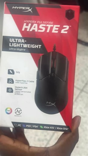 B world solutions Ltd on Instagram: "HyperX Pulsefire Haste 2 – Wired Gaming Mouse- Ultra Lightweight, 53g, 8000Hz Polling Rate, Precision Sensor, Hyperflex 2 Cable, Plug and Play – Black About this item Easier mouse movement for easier wins: Game at the speed of ultra-light with the Pulsefire Haste 2. Featuring a solid shell, but still weighing in at just 53g*, it’s designed to help you move quicker, game better, and feel less fatigue. Incredibly precise HyperX 26K Sensor: Say hello to our Hype