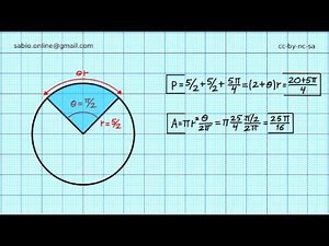 Área y perímetro de polígonos VI - Sector circular