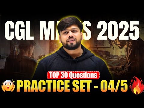 Abhas Saini SSC CGL Mains 2025 Paid Practice Set Part 4 Top 30 Most Important Questions Tier 2 Maths