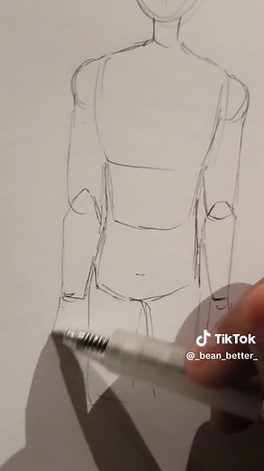 BODY TUT‼ I'll do a fem one soon as well as how to do more fluid poses :D #tutorial #foryou #bodytutorial #fyp #traditionalart #art #drawing